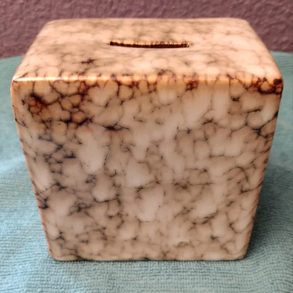 Beautiful Vintage Fort Knox Marbleized Ceramic Bank Fast Shipping 😊 - Picture 4 of 6